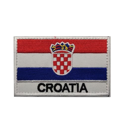 GreatRise 2 Stück Kroatien Flagge Patch Militär Abzeichen, 8 × 5cm Hook and Loop Europa Flaggen Gestickt Abzeichen Bunt Selbstklebender Patch für Kleidung Rucksack Uniformen Weste Jacke GreatRise 2 Stück Kroatien Flagge Patch Militär Abzeichen, 8 × 5cm Hook and Loop Europa Flaggen Gestickt Abzeichen Bunt Selbstklebender Patch für Kleidung Rucksack Uniformen Weste Jacke von GreatRise