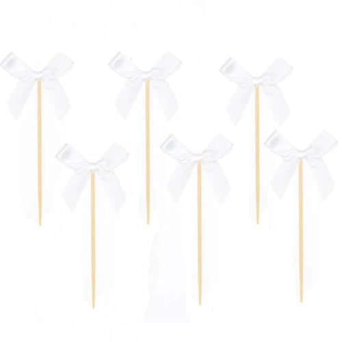GreatRise 20 Stück Mini Kuchendeko mit Fliege Plugin Schleifen Cupcake Toppers Dessert Picks Zahnstocher Schleife Tortenaufleger für Hochzeit Geburtstag Party Kuchen Backen Deko Weiß GreatRise 20 Stück Mini Kuchendeko mit Fliege Plugin Schleifen Cupcake Toppers Dessert Picks Zahnstocher Schleife Tortenaufleger für Hochzeit Geburtstag Party Kuchen Backen Deko Weiß von GreatRise