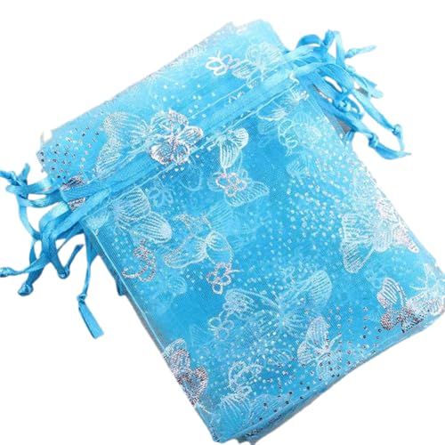 GreatRise 20 Stück Organzasäckchen mit Kordelzug 10×12cm Organzabeutel Schmetterling Muster Organza Geschenkbeutel Tüll Schmuckbeutel Geschenksäckchen für Schmuck Kosmetik Süßigkeiten Seeblau GreatRise 20 Stück Organzasäckchen mit Kordelzug 10×12cm Organzabeutel Schmetterling Muster Organza Geschenkbeutel Tüll Schmuckbeutel Geschenksäckchen für Schmuck Kosmetik Süßigkeiten Seeblau von GreatRise