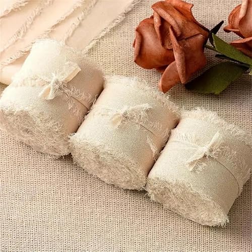 GreatRise 4 cm* 5 Meter Chiffonband Fransenband Baumwolle Schleifenband Geschenkband Stoffband Dekoband Fransen Band für DIY Handwerk Geschenkverpackung Sträußen Hochzeit Dekoration Champagner GreatRise 4 cm* 5 Meter Chiffonband Fransenband Baumwolle Schleifenband Geschenkband Stoffband Dekoband Fransen Band für DIY Handwerk Geschenkverpackung Sträußen Hochzeit Dekoration Champagner von GreatRise