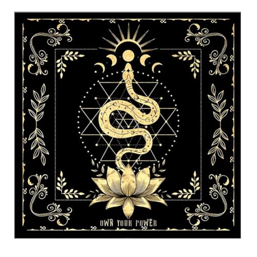 GreatRise 49x49cm Tarot Tischdecke Altar Tuch Spiritueller Wandteppich, Lotosblume & Schlange Hexerei Tischdecke Heilig Tischtuch Quadratisch Kunstfell Tarotmatte Einseitiges GreatRise 49x49cm Tarot Tischdecke Altar Tuch Spiritueller Wandteppich, Lotosblume & Schlange Hexerei Tischdecke Heilig Tischtuch Quadratisch Kunstfell Tarotmatte Einseitiges von GreatRise
