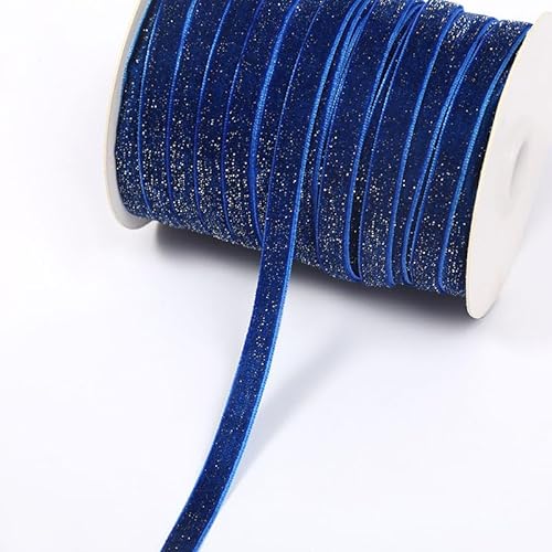 GreatRise 5 Yard Metallisches Glitzer Satinband Einseitiges Samtband Glitzer Samt Dekoband Schleifenband Schmuckband für Nähen Geburtstag Party Hochzeit Weihnachten Dekor Blau #1 0.6cm GreatRise 5 Yard Metallisches Glitzer Satinband Einseitiges Samtband Glitzer Samt Dekoband Schleifenband Schmuckband für Nähen Geburtstag Party Hochzeit Weihnachten Dekor Blau #1 0.6cm von GreatRise