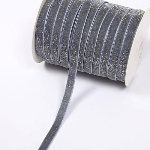 GreatRise 5 Yard Metallisches Glitzer Satinband Einseitiges Samtband Glitzer Samt Dekoband Schleifenband Schmuckband für Nähen Geburtstag Party Hochzeit Weihnachten Dekor Grau 1cm GreatRise 5 Yard Metallisches Glitzer Satinband Einseitiges Samtband Glitzer Samt Dekoband Schleifenband Schmuckband für Nähen Geburtstag Party Hochzeit Weihnachten Dekor Grau 1cm von GreatRise