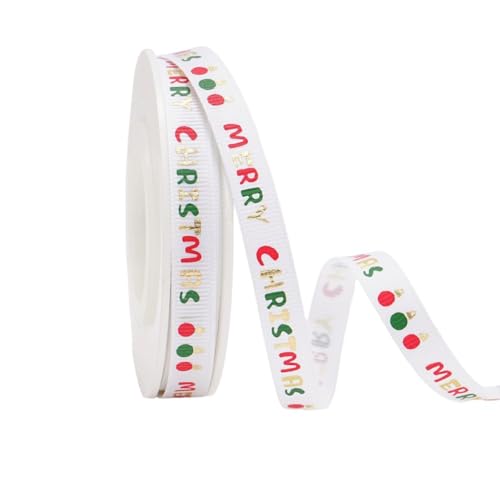 GreatRise 5 Yard×9mmSchleifenband Weihnachten Dekoband zum Basteln Geschenkband Weihnachtsband Ripsband Stoffband Satinband Band für DIY Weihnachtsdeko Geschenkverpackung Rot – Buchstaben GreatRise 5 Yard×9mmSchleifenband Weihnachten Dekoband zum Basteln Geschenkband Weihnachtsband Ripsband Stoffband Satinband Band für DIY Weihnachtsdeko Geschenkverpackung Rot – Buchstaben von GreatRise