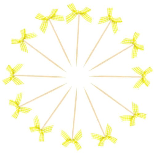 GreatRise 50 Stück Mini Kuchendeko mit Fliege Plugin Schleifen Cupcake Toppers Dessert Picks Zahnstocher Schleife Tortenaufleger für Hochzeit Geburtstag Party Kuchen Backen Deko Gelb Scheck GreatRise 50 Stück Mini Kuchendeko mit Fliege Plugin Schleifen Cupcake Toppers Dessert Picks Zahnstocher Schleife Tortenaufleger für Hochzeit Geburtstag Party Kuchen Backen Deko Gelb Scheck von GreatRise