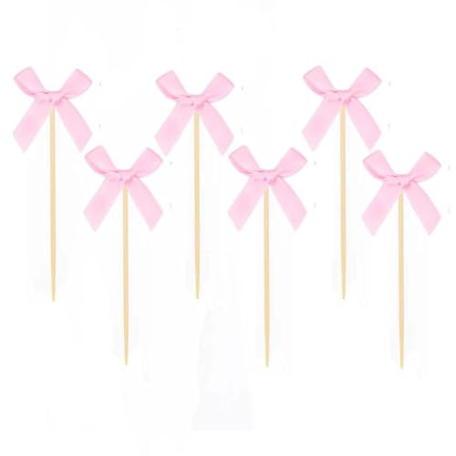 GreatRise 50 Stück Mini Kuchendeko mit Fliege Plugin Schleifen Cupcake Toppers Dessert Picks Zahnstocher Schleife Tortenaufleger für Hochzeit Geburtstag Party Kuchen Backen Deko Rosa GreatRise 50 Stück Mini Kuchendeko mit Fliege Plugin Schleifen Cupcake Toppers Dessert Picks Zahnstocher Schleife Tortenaufleger für Hochzeit Geburtstag Party Kuchen Backen Deko Rosa von GreatRise