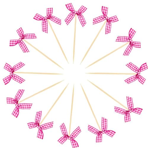 GreatRise 50 Stück Mini Kuchendeko mit Fliege Plugin Schleifen Cupcake Toppers Dessert Picks Zahnstocher Schleife Tortenaufleger für Hochzeit Geburtstag Party Kuchen Backen Deko Rosenrot Scheck GreatRise 50 Stück Mini Kuchendeko mit Fliege Plugin Schleifen Cupcake Toppers Dessert Picks Zahnstocher Schleife Tortenaufleger für Hochzeit Geburtstag Party Kuchen Backen Deko Rosenrot Scheck von GreatRise