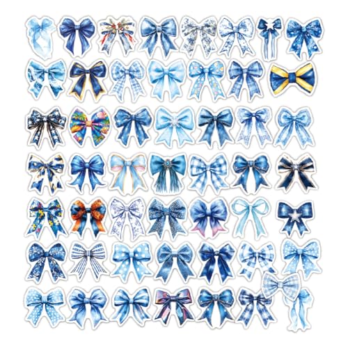 GreatRise 50 Stück Vinyl Schleifen Aufkleber Wasserdicht Schleifenaufkleber Niedliche Sticker Selbstklebende Buchaufkleber für DIY Dekoration Fotoalbum Scrapbooking Laptop Handyhüllen Fahrrad Blau GreatRise 50 Stück Vinyl Schleifen Aufkleber Wasserdicht Schleifenaufkleber Niedliche Sticker Selbstklebende Buchaufkleber für DIY Dekoration Fotoalbum Scrapbooking Laptop Handyhüllen Fahrrad Blau von GreatRise