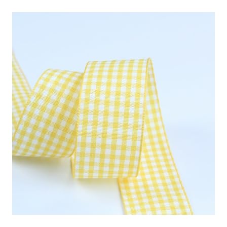 GreatRise 50 Yards Karoband Weihnachtenband Schachbrettband Schleifenband Kariertes Geschenkband Dekoband Stoffband für Weihnachten Kränze Geburtstag Geschenkverpackung DIY Handwerk Gelb 25mm GreatRise 50 Yards Karoband Weihnachtenband Schachbrettband Schleifenband Kariertes Geschenkband Dekoband Stoffband für Weihnachten Kränze Geburtstag Geschenkverpackung DIY Handwerk Gelb 25mm von GreatRise