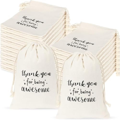 GreatRise 50pcs 10×15cm Weißer Geschenkbeutel Danke aus Baumwolle Stoffbeutel mit Kordel Schmuckbeutel Baumwollsäckchen für Schmuck Muttertag Erntedankfest Hochzeit Weihnachten Party GreatRise 50pcs 10×15cm Weißer Geschenkbeutel Danke aus Baumwolle Stoffbeutel mit Kordel Schmuckbeutel Baumwollsäckchen für Schmuck Muttertag Erntedankfest Hochzeit Weihnachten Party von GreatRise