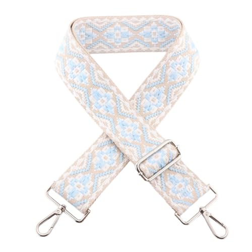 GreatRise 5cm Breit Taschengurt Ersatz Universeller Tragegurt Verstellbarer Schultergurt mit Strickmuster Abnehmbaren Schulterriemen für Schultertasche Taschen Handtaschen, 75-135cm Cyan Weiß Silber GreatRise 5cm Breit Taschengurt Ersatz Universeller Tragegurt Verstellbarer Schultergurt mit Strickmuster Abnehmbaren Schulterriemen für Schultertasche Taschen Handtaschen, 75-135cm Cyan Weiß Silber von GreatRise