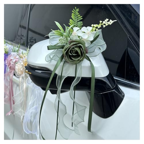 GreatRise 6 Stück Auto Seidenblume Schleifen Simulation Rose Autoschleifen mit Organzband Autoschmuck Hochzeitsschleifen für Hochzeitsauto Türgriffleiste Rückspiegel Stuhl Zurück Hochzeit Deko Grün GreatRise 6 Stück Auto Seidenblume Schleifen Simulation Rose Autoschleifen mit Organzband Autoschmuck Hochzeitsschleifen für Hochzeitsauto Türgriffleiste Rückspiegel Stuhl Zurück Hochzeit Deko Grün von GreatRise