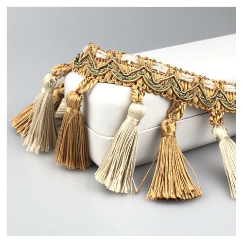 GreatRise 7.5cm Europäische Quasten Trim Band Vintage Quaste Spitzeband Spitze Häkelband mit Fransen Polyesterfaser Fransenborte Fransenband für DIY Basteln Kleidung Vorhang Nähen Beige#3 13 Meter GreatRise 7.5cm Europäische Quasten Trim Band Vintage Quaste Spitzeband Spitze Häkelband mit Fransen Polyesterfaser Fransenborte Fransenband für DIY Basteln Kleidung Vorhang Nähen Beige#3 13 Meter von GreatRise