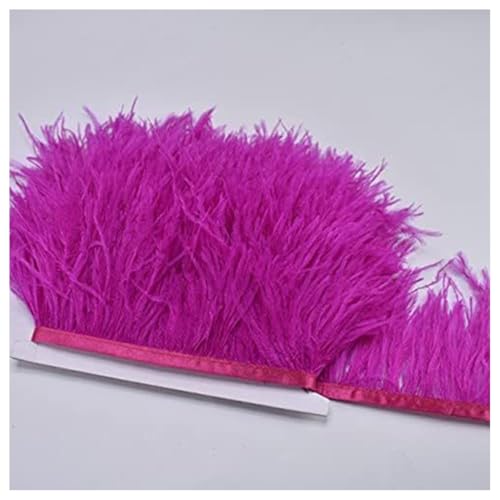 GreatRise 8-10cm Natürliche Straußenfedern Borte Plüsch Federborte Federband zum Basteln Feder Fringe Trim Feder Fransen Band für DIY Handwerk Nähen Hut Kleid Kostüme Dekoration Rosarot 5m GreatRise 8-10cm Natürliche Straußenfedern Borte Plüsch Federborte Federband zum Basteln Feder Fringe Trim Feder Fransen Band für DIY Handwerk Nähen Hut Kleid Kostüme Dekoration Rosarot 5m von GreatRise