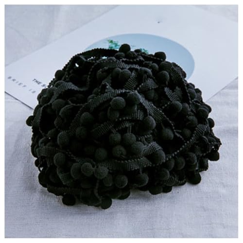 GreatRise Pompon-Borte Bunt Pom Poms Quaste Borte Spitzenband mit 1.2 cm Pompons Bommelborte Pomponband Quaste Trim Band für Basteln Nähen Kleidung Zuhause Dekorieren Schwarz 3 Yard GreatRise Pompon-Borte Bunt Pom Poms Quaste Borte Spitzenband mit 1.2 cm Pompons Bommelborte Pomponband Quaste Trim Band für Basteln Nähen Kleidung Zuhause Dekorieren Schwarz 3 Yard von GreatRise