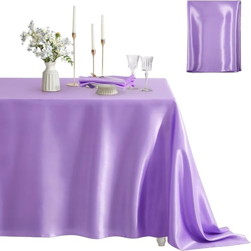 GreatRise Satin Tischdecke Rechteckig Tischtuch Abwaschbar Tischdecken Tafeldecke Fleckschutz Tischwäsche Satinstoff für Hochzeit Bankett Geburtstag Party Esszimmer Garten Outdoor Lila 152×213cm GreatRise Satin Tischdecke Rechteckig Tischtuch Abwaschbar Tischdecken Tafeldecke Fleckschutz Tischwäsche Satinstoff für Hochzeit Bankett Geburtstag Party Esszimmer Garten Outdoor Lila 152×213cm von GreatRise