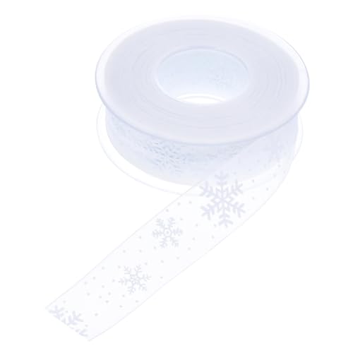 GreatRise Weihnachtsband Schneeflocke Organzaband Weihnachten Dekoband Schmal Schneeflocken Chiffonband Geschenkband Schleifenband für Handwerk, Geschenk, Weihnachten Dekoration 2,5cm-Weiß-20 Meter GreatRise Weihnachtsband Schneeflocke Organzaband Weihnachten Dekoband Schmal Schneeflocken Chiffonband Geschenkband Schleifenband für Handwerk, Geschenk, Weihnachten Dekoration 2,5cm-Weiß-20 Meter von GreatRise