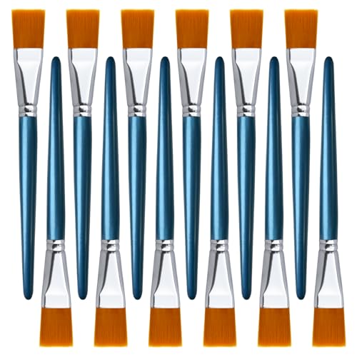 12 Stück 25 mm Flachpinsel für Acrylmalerei, Malerei Pinsel mit Holzgriff für Acryl, Aquarell, Öl, Bastelarbeiten, Gesichts- und Körperbemalung DIY 12 Stück 25 mm Flachpinsel für Acrylmalerei, Malerei Pinsel mit Holzgriff für Acryl, Aquarell, Öl, Bastelarbeiten, Gesichts- und Körperbemalung DIY von Greatandrew