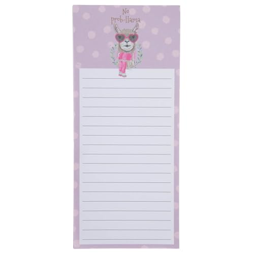 Uplifting Magnetic Notepad 60 Pages Recycled Paper Fun Inspirational Quotes for Fridge Grocery List Office Animal Lovers (Llama) von GreaterGood