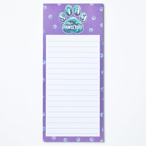 Uplifting Magnetic Notepad 60 Pages Recycled Paper Fun Inspirational Quotes for Fridge Grocery List Office Animal Lovers (Stay Pawsitive) von GreaterGood