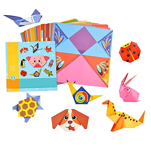 Greatideal Origami-Papier-Set 54-teilig, Bunte Faltpapiere, Handarbeit Origami-Papierpaket, Montessori-Kinder-Lernspielzeug, Origami-Papiere für Kinder Teen Erwachsene von Greatideal