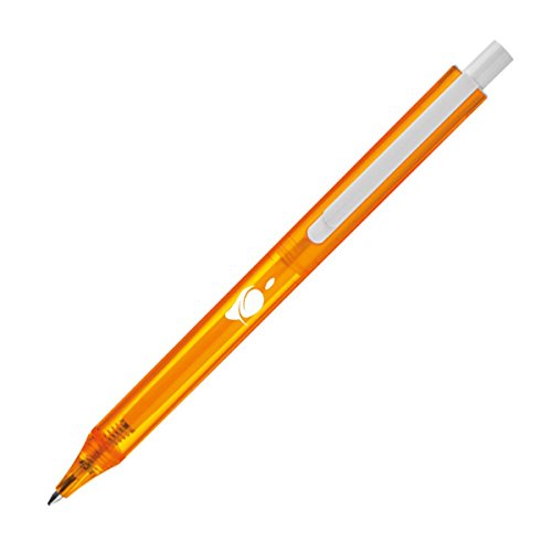 Green Mango Basic Kugelschreiber - Transparenter Kugelschreiber mit weißem Clip - 8 Aufwahl (100, Orange) von Green Mango