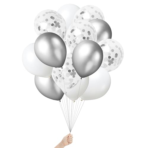Green Paw Products - 25 Silver and Confetti - 25 Party Balloons - Eco Friendly & Biodegradable - 100% Natural Latex Green Paw Products - 25 Silver and Confetti - 25 Party Balloons - Eco Friendly & Biodegradable - 100% Natural Latex von Green Paw Products