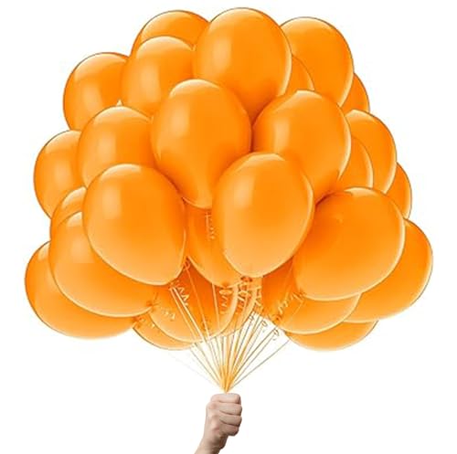 Orange luftballons - 100% Reiner NATURLATEX - Premium Qualität - Latex Party Ballons - Metallic Ballons - Geburtstag Dekoration - Bunte Luftballons 25 von Green Paw Products