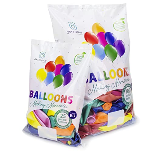 Luftballons gemischte Farben - 100% Reiner NATURLATEX - Premium Qualität - Latex Party Ballons - Metallic Ballons - Geburtstag Dekoration - Bunte Luftballons 50 Luftballons gemischte Farben - 100% Reiner NATURLATEX - Premium Qualität - Latex Party Ballons - Metallic Ballons - Geburtstag Dekoration - Bunte Luftballons 50 von Green Paw Products