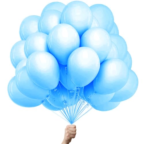 Hellblau luftballons - 100% Reiner NATURLATEX - Premium Qualität - Latex Party Ballons - Metallic Ballon - Geburtstag Dekoration - Bunte Luftballons 100 von Green Paw Products