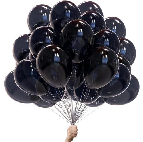 Schwarze luftballons - 100% Reiner NATURLATEX - Premium Qualität - Latex Party Ballons - Metallic Ballons - Geburtstag Dekoration - Bunte Luftballons 50 Schwarze luftballons - 100% Reiner NATURLATEX - Premium Qualität - Latex Party Ballons - Metallic Ballons - Geburtstag Dekoration - Bunte Luftballons 50 von Green Paw Products
