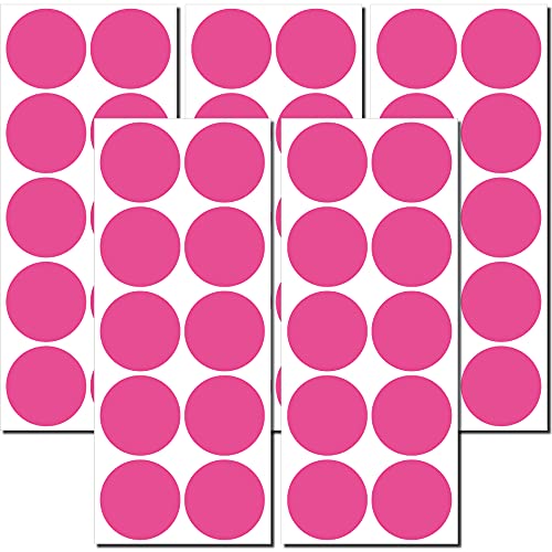 100 Klebepunkte 50mm 5cm Punkte PVC Folie Aufkleber abwaschbar desinfizierbar entkeimbar (Pink) von GreenIT
