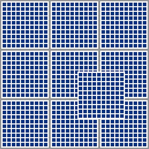 1000 Klebe Quadrate 10mm selbstklebend farbige eckige "Punkte" Aufkleber PVC Deko Folie Etiketten Inventur (blau) von GreenIT