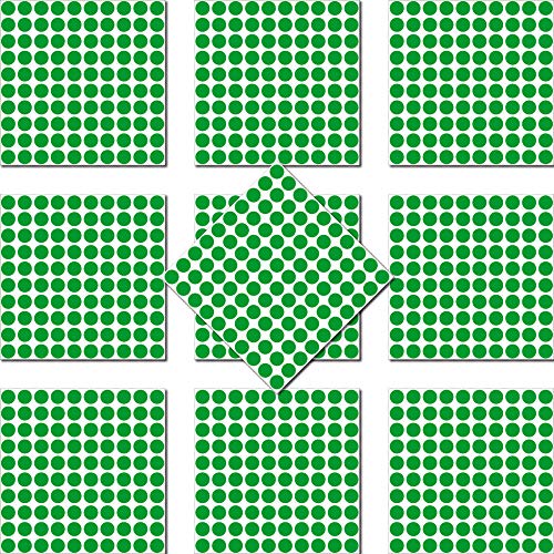 1000 Klebepunkte 10mm selbstklebend farbige Punkt Aufkleber PVC Deko Folie Etiketten Inventur (grün) von GreenIT