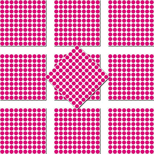 1000 Klebepunkte 3mm selbstklebend farbige Punkt Aufkleber PVC Deko Folie Etiketten Inventur (pink) von GreenIT