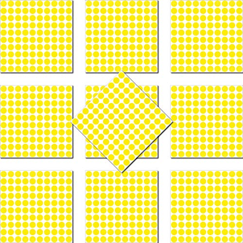1000 Klebepunkte 5mm selbstklebend farbige Punkt Aufkleber PVC Deko Folie Etiketten Inventur (gelb) von GreenIT