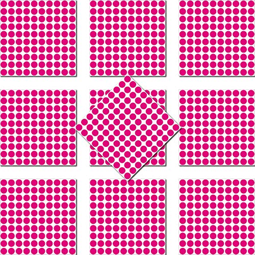 1000 Klebepunkte 5mm selbstklebend farbige Punkt Aufkleber PVC Deko Folie Etiketten Inventur (pink) von GreenIT
