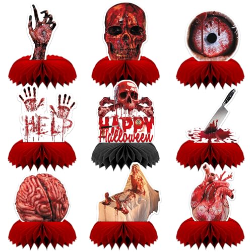 GreenYeah 9 Stück Halloween Bienenwabe Mittelstück, Halloween Bienenwabe Mittelstück für Tischdekoration, Halloween Tischdekoration Bienenwaben, Halloween Waben Party Tischaufsätze Dekoration GreenYeah 9 Stück Halloween Bienenwabe Mittelstück, Halloween Bienenwabe Mittelstück für Tischdekoration, Halloween Tischdekoration Bienenwaben, Halloween Waben Party Tischaufsätze Dekoration von GreenYeah