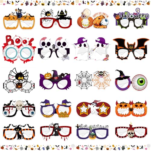 GreenYeah Halloween Partybrille, 20 Stück Lustige Halloween Partybrille, Lustige Brillen Halloween Brille, Totenkopf Kürbis Geist Fledermaus Hexe Hut Spinne Lustige Party Brillen Deko Accessoires GreenYeah Halloween Partybrille, 20 Stück Lustige Halloween Partybrille, Lustige Brillen Halloween Brille, Totenkopf Kürbis Geist Fledermaus Hexe Hut Spinne Lustige Party Brillen Deko Accessoires von GreenYeah