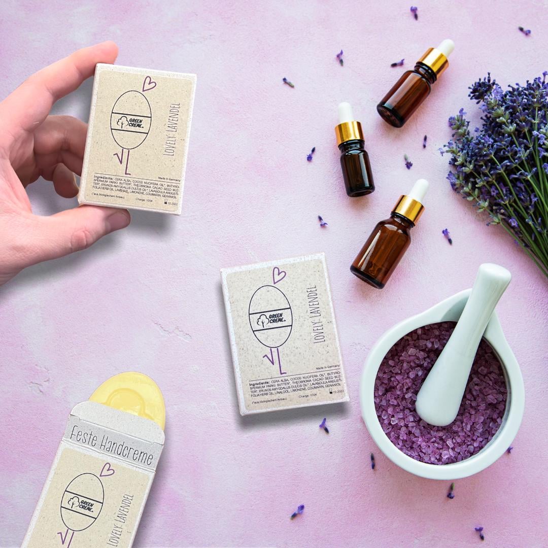 Feste Handcreme Lovely Lavendel - 30 Gramm Feste Handcreme Lovely Lavendel - 30 Gramm von GreencremeShop