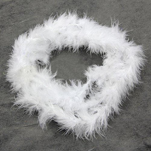 2 m Feder Strip Fluffy Craft Kostüm Night Dressup Hochzeit Fancy Party, Feder, weiß, Einheitsgröße 2 m Feder Strip Fluffy Craft Kostüm Night Dressup Hochzeit Fancy Party, Feder, weiß, Einheitsgröße von Greenlans