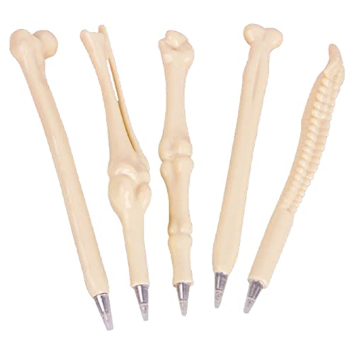 5 Stück Knochenform-Kugelschreiber Knochen Ballpiont Stifte Lustige Kugelschreiber für Freunde Arzt Krankenschwester oder Student von Greensen