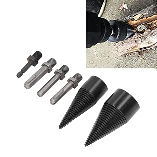 6 Stcs Holzsplitter -Bohrer, 42 Mm + 32 Mm Spaltbohrer für Holz, Kohlenstoffstahl -Holzsplitter -Bit -Kit mit 4 Griffen und Aufbewahrungsbox von Greensen