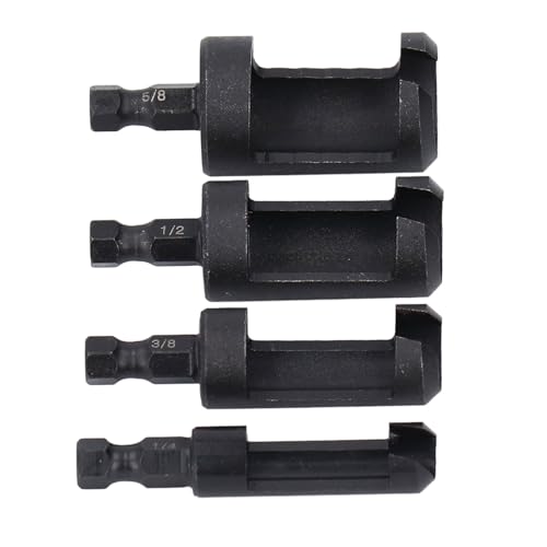 Greensen 4 Stück Holzstopfenschneider, 1/2 Zoll Sechskant-Schäftbohrersatz 5/8 3/8 1/4 Zahl Kohlenstoffstahl Gerader Verjüngungskralle mit 1/4" Sechskant-Schäft für Holzverarbeitung Greensen 4 Stück Holzstopfenschneider, 1/2 Zoll Sechskant-Schäftbohrersatz 5/8 3/8 1/4 Zahl Kohlenstoffstahl Gerader Verjüngungskralle mit 1/4" Sechskant-Schäft für Holzverarbeitung von Greensen