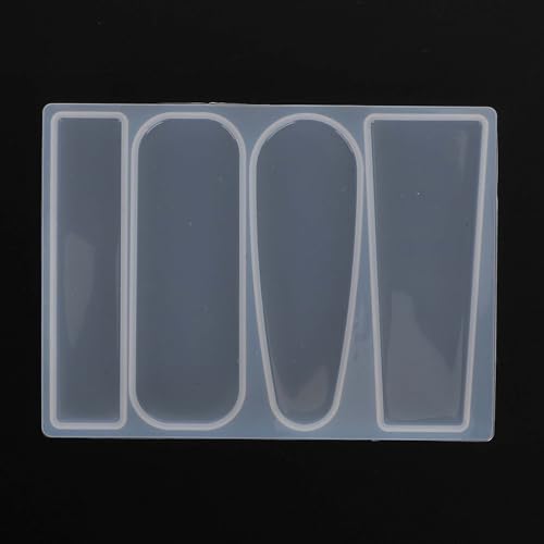 Greensen Barrette Form Silikon Haarstäbchen, die Langlebige Werkzeuge für Handwerk und Schmuck Machen - 2pcs Barrette Schimmel für Haarnadel und Nadel, Umweltfreundliches Material, Geeignet für (3 von Greensen