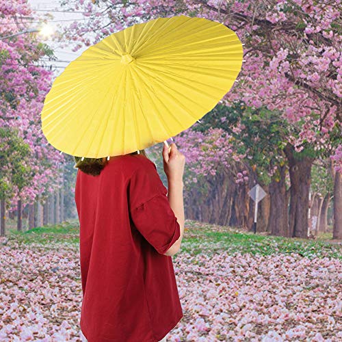 Greensen DIY -Papier -Regenschirm für , Weißer Leerer Regenschirm für Handmalerei, Ideal für Kindergartenaktivitäten und Schulklassenzimmer, mit Verschiedenen Maloptionen (YELLOW) von Greensen