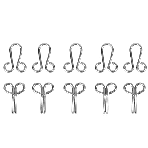 Greensen Exquisite Pelzschatzabdeckungshaken Glatt und Langlebige Nähhaken für über Mantelunterwäsche 10 PCs (Fix) von Greensen