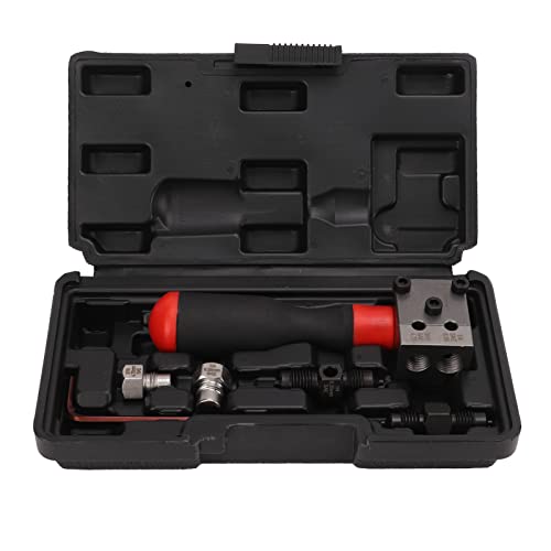 Greensen Flacking Tool Kit 3/16in 1/4in Manual Schlauch Flacking Tool Set Universal Single Double Automotive Brems Line mit Speicherbox für Kupferrohrflackern Greensen Flacking Tool Kit 3/16in 1/4in Manual Schlauch Flacking Tool Set Universal Single Double Automotive Brems Line mit Speicherbox für Kupferrohrflackern von Greensen