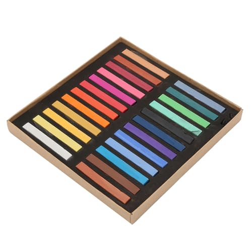 Greensen Kreidemalerei Buntstifte für Leichte und Nicht Reflektierende Färbung 12-48 Farben für Verschiedene Kunstszenen und Haarfärben Geeignet (24 Farben) von Greensen