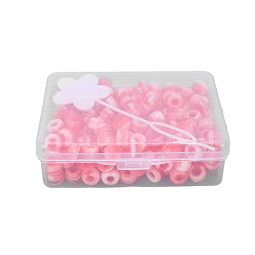 Greensen Perlenkit Modische Haarperlen für Armband Halskette Handwerk, Leicht zu Passen, für Partywedding, 200 Lagerbox Enthalten (Rot) von Greensen